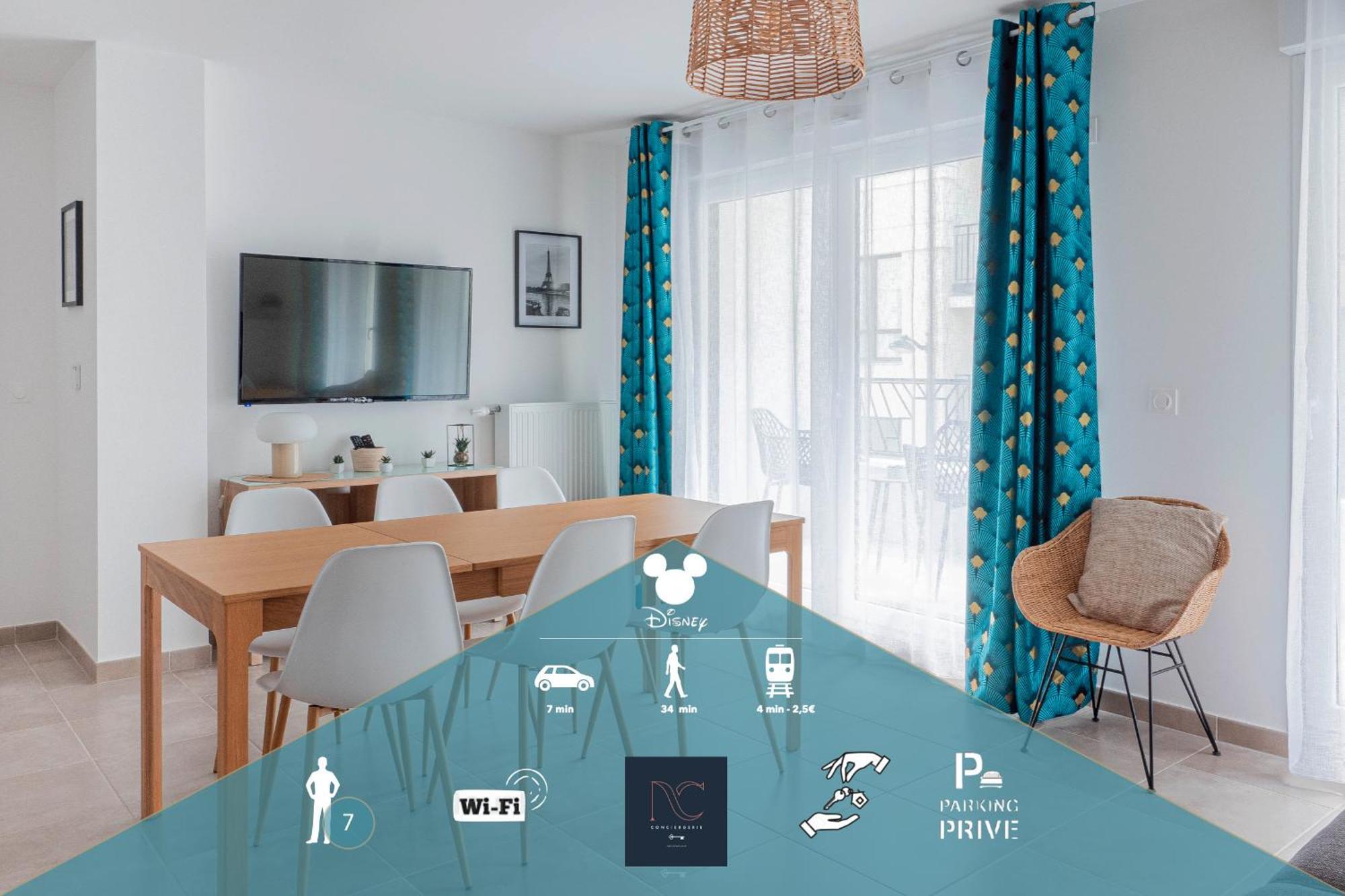 Disneyland-Paris,7Pers, Wifi, Parking, Chessy  Exteriör bild